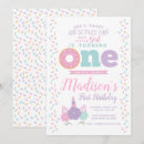 Search for unicorn doughnut birthday invitations Girl