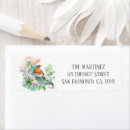 Search for robin return address labels watercolor