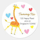 Search for giraffe kids stickers Red