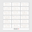 Search for guest list stickers Bride