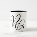 Search for monogram r mugs Black and white