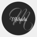 Search for monogram name stickers Typography