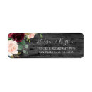 Search for red wine return address labels Rustic