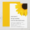 Search for yellow sweet 16 invitations Sunflower