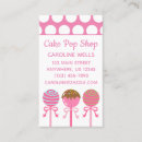 Search for cake pops business cards Polka dot