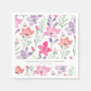 Search for purple floral napkins Watercolor flowers