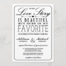 Search for our story wedding invitations Simple