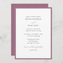 Search for elegant purple invitations Minimalist