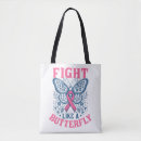 Search for breast cancer tote bags Butterfly