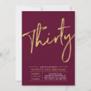 Search for burgundy 30th birthday invitations Adult birthday party