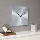 Search for stainless steel clocks Metallic