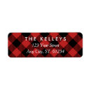 Search for red plaid return address labels Buffalo