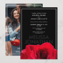 Search for red rose black and white invitations Formal