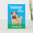 Search for pug birthday cards Cartoon