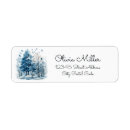 Search for winter scene return address labels Xmas