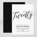 Search for 20th birthday invitations Twenty