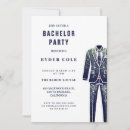 Search for with tuxedo bachelor party invitations Modern
