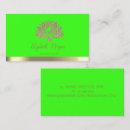 Search for neon green business cards Cosmetologist