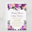 Search for purple floral bridal shower invitations Gold