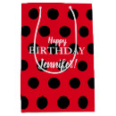 Search for red and black gift bags Birthday