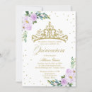 Search for lilac quinceanera invitations Floral