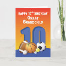 Search for boys 10th birthday cards Sports