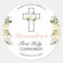 Search for silver floral stickers First communion