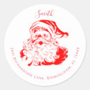 Search for vintage address stickers Santa