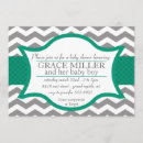 Search for chevron baby shower invitations Green