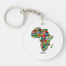 Search for africa continent key rings Map