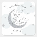 Search for silver moon stickers Over the moon