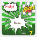 Search for green cartoon stickers Party