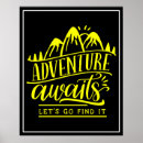 Search for adventure awaits posters Mountains