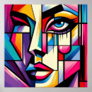 Search for abstract woman face art Illustration