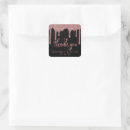 Search for black gold glitter thank you stickers Girly