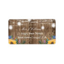Search for party lights return address labels Rustic