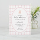 Search for pink teddy bear baby shower invitations Modern