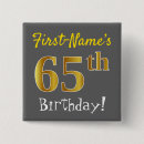 Search for 65th birthday badges 65 years old