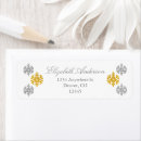 Search for gold snowflake return address labels Silver