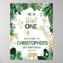 Search for animal birthday party posters Boy 1st birthday