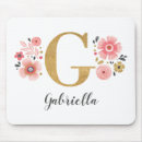 Search for initial g mousepads Floral