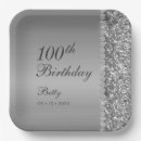 Search for 100th birthday plates Glitter