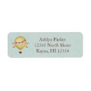 Search for hot air balloon return address labels Blue