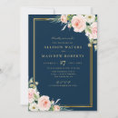 Search for pink gold navy invitations Blush