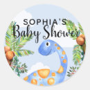 Search for baby shower dinosaur stickers Jungle