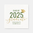 Search for green and gold napkins Graduation party
