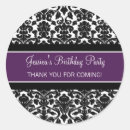 Search for purple name tags stickers Birthday