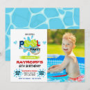 Search for team birthday invitations Pool party bash