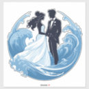 Search for kissing couple wedding stickers Bride