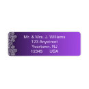 Search for royal purple return address labels Damask